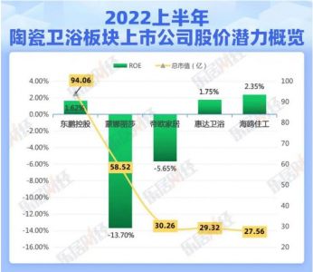 2022上半年陶瓷卫浴ROE榜：海鸥住工最高仅2.35%